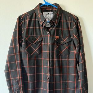 DIXXON Hallow Womens Medium Flannel Black/orange